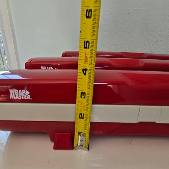 Vintage Wrap Master Foil Paper Plastic Wrap Dispensers Set Of 3 Red Model 1500 - Picture 14 of 16